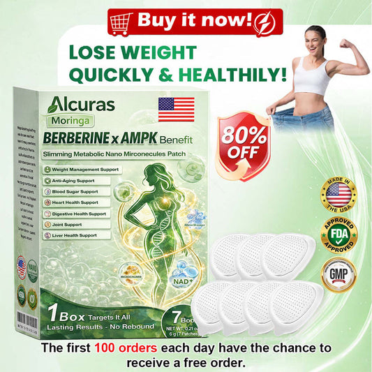 Alcuras® Moringa 8-Benefit Slimming & Metabolic Nano Microneedle changes in 7 days)  For obesity, Loose Skin,diabetes, sleep apnea, joint issues, and more