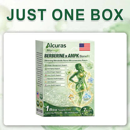 Alcuras® Moringa 8-Benefit Slimming & Metabolic Nano Microneedle changes in 7 days)  For obesity, Loose Skin,diabetes, sleep apnea, joint issues, and more