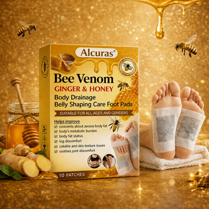 Alcuras® Bee Venom Ginger Herbal Foot Patches (Set of 10)