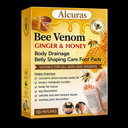 Alcuras® Bee Venom Ginger Herbal Foot Patches (Set of 10)
