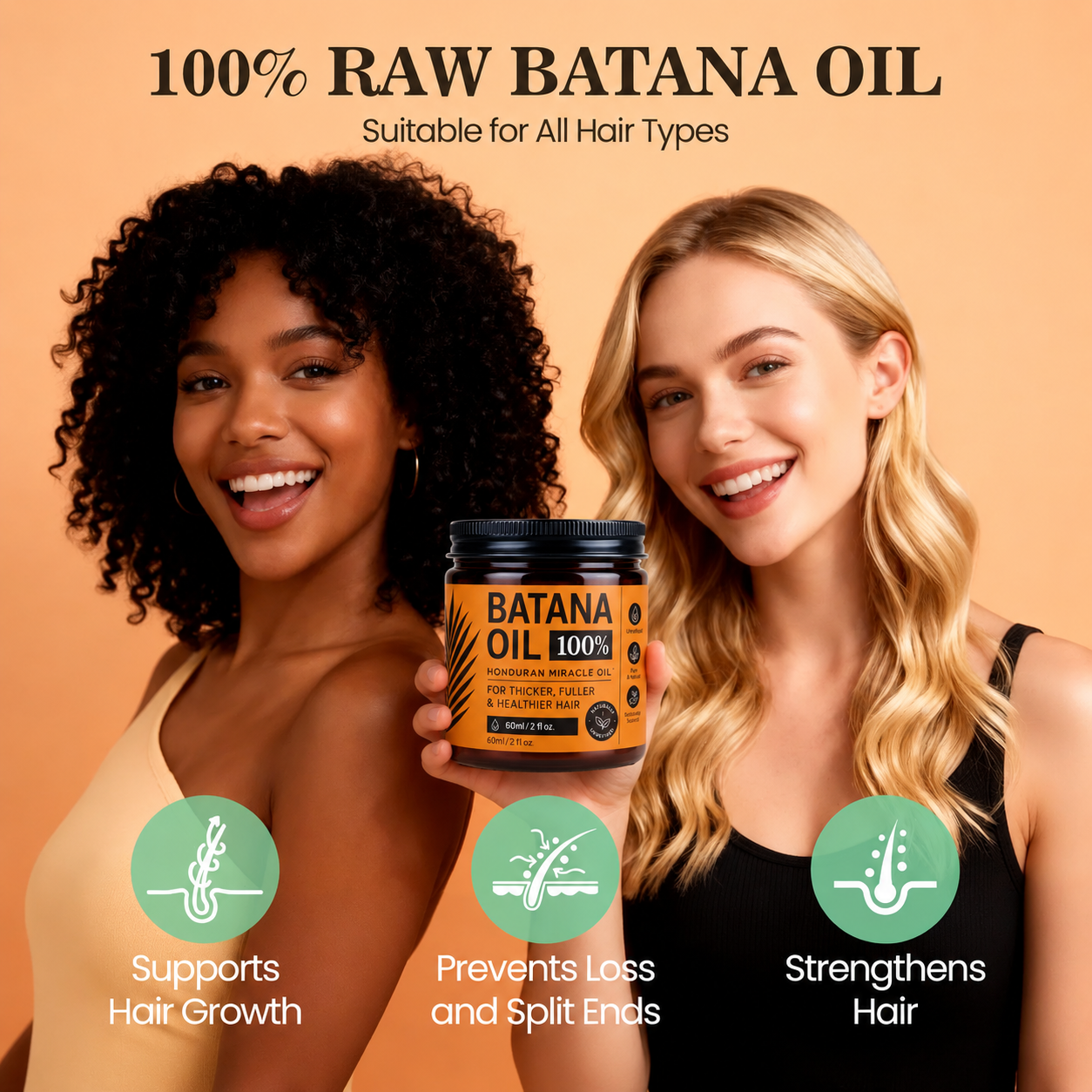 Batana Oil for Hair Growth,Raw Organic Batana Mask from Honduras🌱