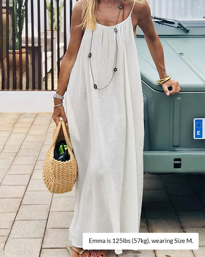 Paiduis® CozyWear –  Solid Color Backless Cami Dress