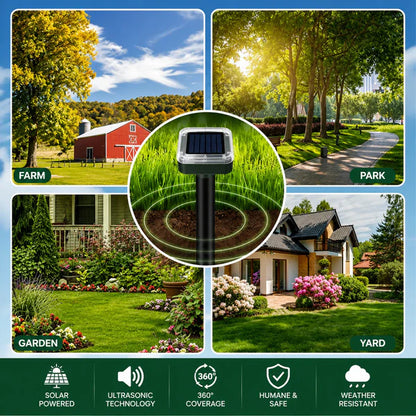 Spring Sale 50% OFF☘️Solar Powered Waterproof Screw Mole Repellent🐭