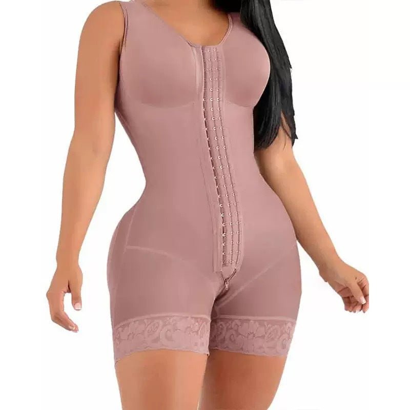 SHAPEWEAR FOR WOMEN TUMMY CONTROL POST SURGERY FULL BODY SHAPER BUTT LIFTER WITH ZIPPER CROTCH