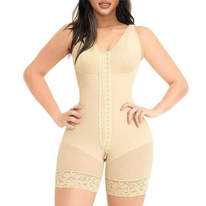 SHAPEWEAR FOR WOMEN TUMMY CONTROL POST SURGERY FULL BODY SHAPER BUTT LIFTER WITH ZIPPER CROTCH