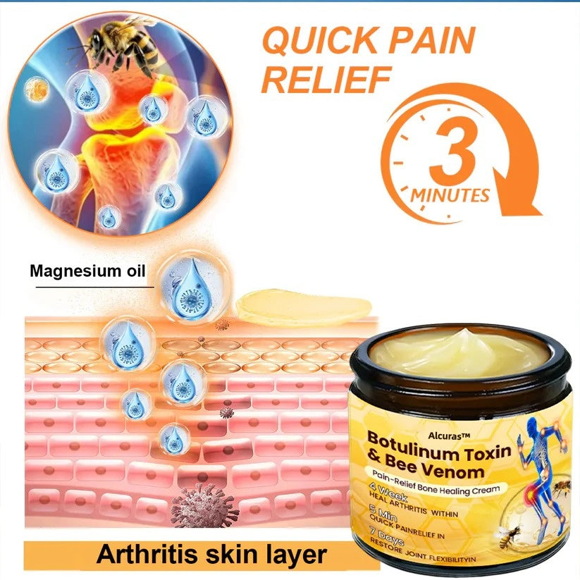 Alcuras™ Botulinum Toxin & Bee Venom Pain-Relief Bone Healing Cream🐝💎