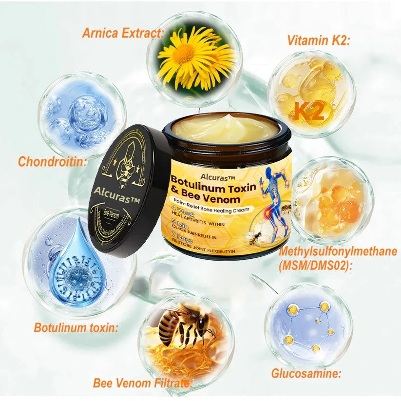 Alcuras™ Botulinum Toxin & Bee Venom Pain-Relief Bone Healing Cream🐝💎